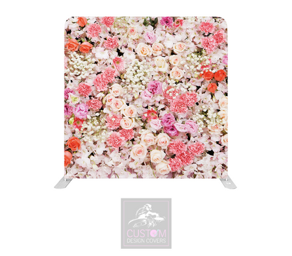 Pink Rose Lycra Pillowcase Backdrop Cover (DOUBLE SIDED)