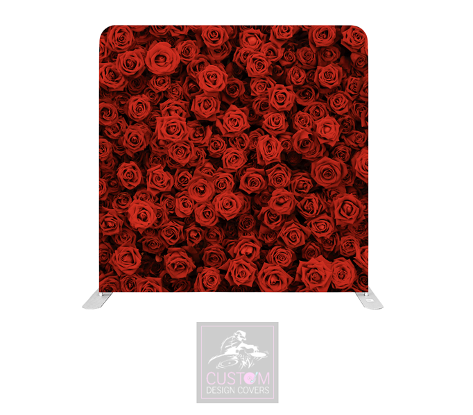 Red Rose Lycra Pillowcase Backdrop Cover