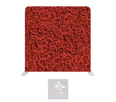 Red Rose Lycra Pillowcase Backdrop Cover 