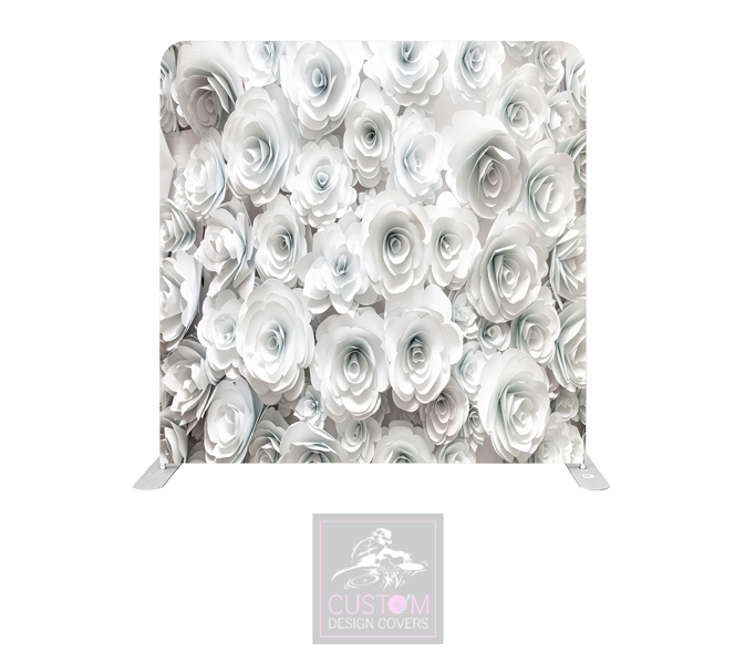 Paper Flowers Lycra Pillowcase Backdrop Cover (DOUBLE SIDED)