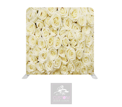 Cream Rose Lycra Pillowcase Backdrop Cover (DOUBLE SIDED)