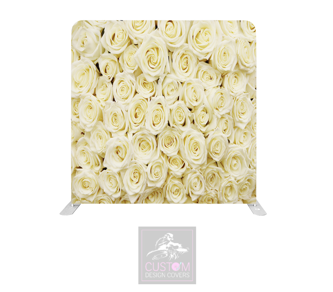 Cream Rose Lycra Pillowcase Backdrop Cover (DOUBLE SIDED)