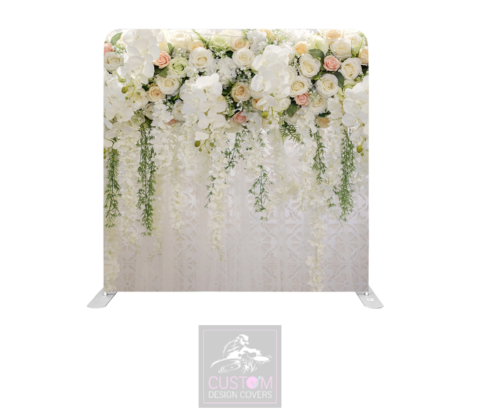 Floral Lycra Pillowcase Backdrop Cover (DOUBLE SIDED)