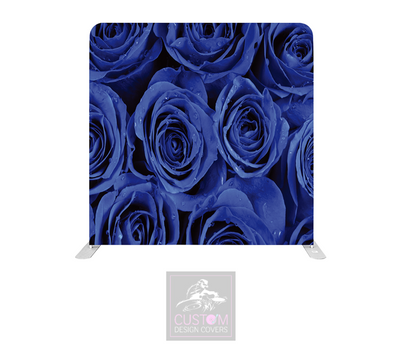 Blue Rose Lycra Pillowcase Backdrop Cover (DOUBLE SIDED)