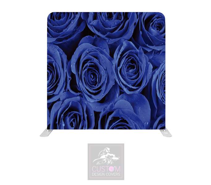 Blue Rose Lycra Pillowcase Backdrop Cover (DOUBLE SIDED)
