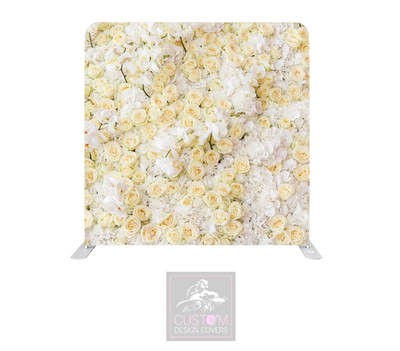 Yellow Floral Lycra Pillowcase Backdrop Cover (DOUBLE SIDED)