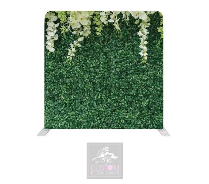 Green Leaves Lycra Pillowcase Backdrop Cover