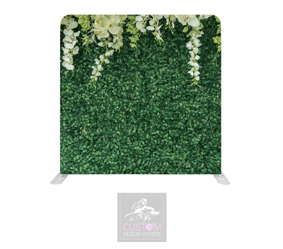 Green Leaves Lycra Pillowcase Backdrop Cover (DOUBLE SIDED)