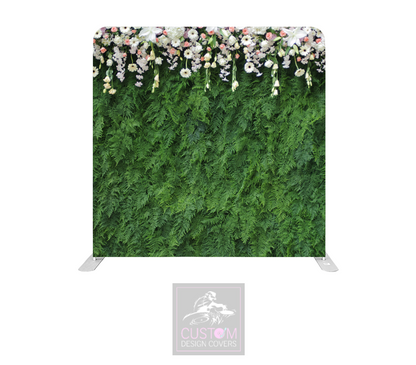 Green Leaf Lycra Pillowcase Backdrop Cover (DOUBLE SIDED)