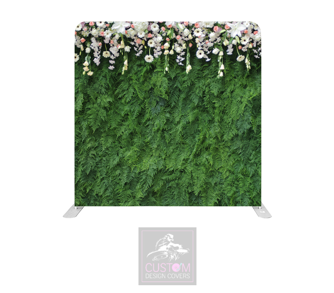 Green Leaf Lycra Pillowcase Backdrop Cover (DOUBLE SIDED)