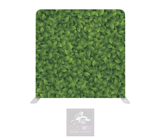 Green Leaves Lycra Pillowcase Backdrop Cover