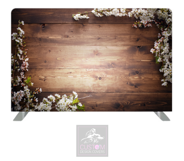 Flowers on Rustic Pillowcase Backdrop Cover