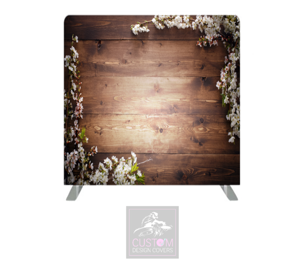 Flowers on Rustic Pillowcase Backdrop Cover (DOUBLE SIDED)