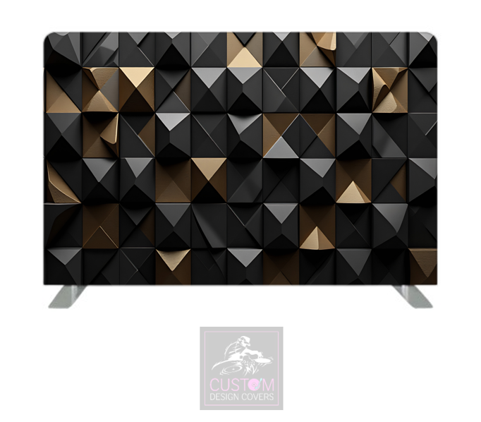 3D Geometric Effect Lycra Pillowcase Backdrop Cover