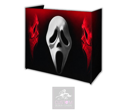 Halloween Ghost Face Lycra DJ Booth Cover