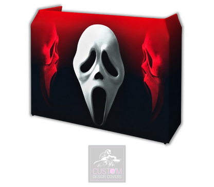 Halloween Ghost Face Lycra DJ Booth Cover
