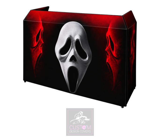 Halloween Ghost Face Lycra DJ Booth Cover