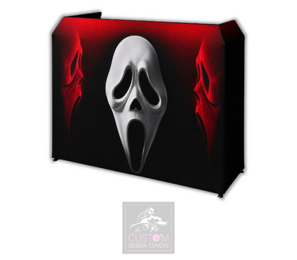 Halloween Ghost Face Lycra DJ Booth Cover