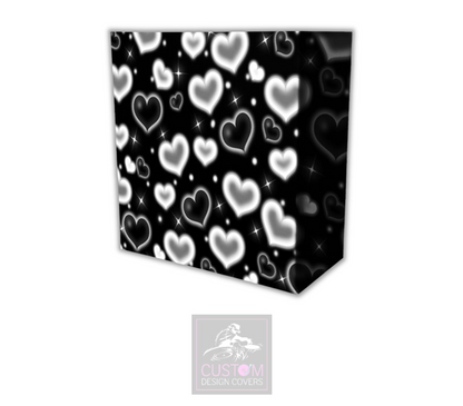 Glowing Hearts Lycra DJ Booth Cover 