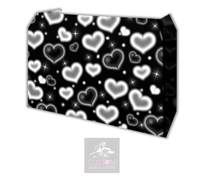 Glowing Hearts Lycra DJ Booth Cover 