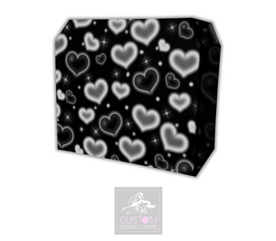 Glowing Hearts Lycra DJ Booth Cover 