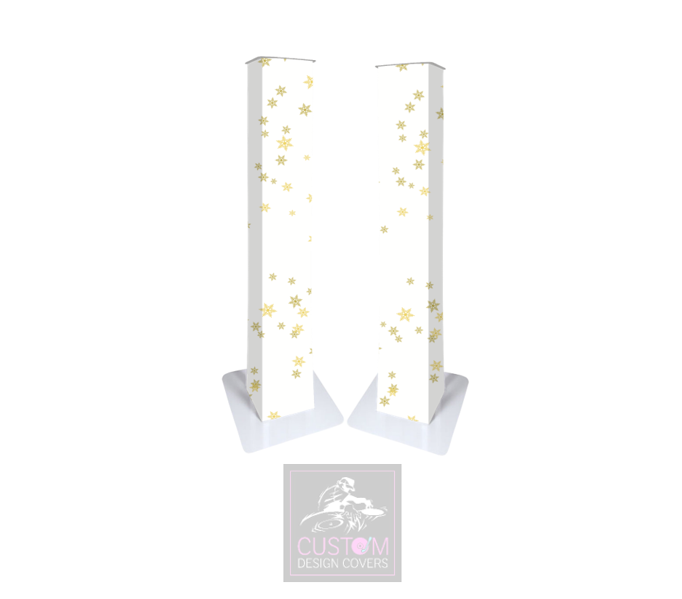 White Christmas *Gold* Lycra DJ Covers (PACKAGE BUNDLE)