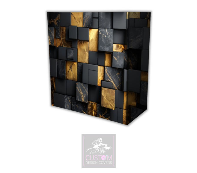 Gold Dust Colour Block Lycra DJ Booth Cover