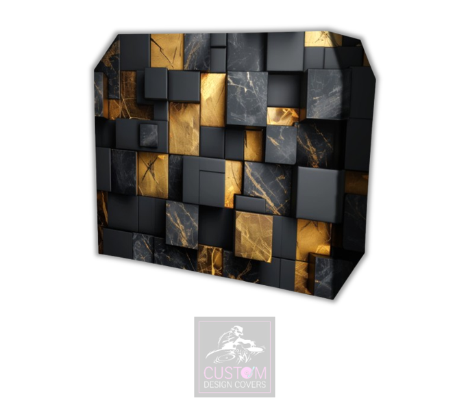 Gold Dust Colour Block Lycra DJ Booth Cover