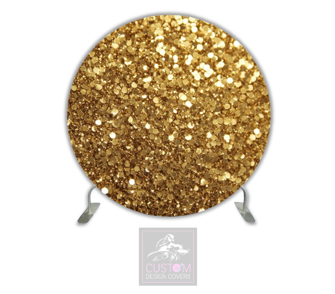 Gold Glitter Full Circle Pillowcase Backdrop Cover (DOUBLE SIDED)