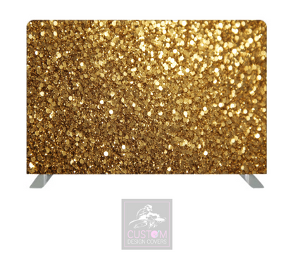 Gold Glitter Effect Lycra Pillowcase Backdrop Cover