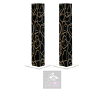 GOLD HEART PODIUM COVERS (PAIR)