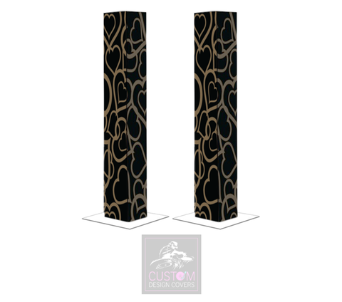 Gold Heart Podium Covers (PAIR)