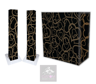 Gold Hearts Lycra DJ Covers (PACKAGE BUNDLES) - TRUSS