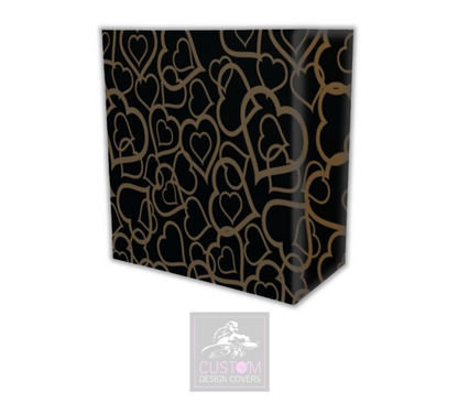 Gold Hearts Lycra DJ Booth Cover