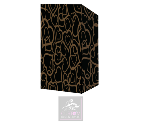 Gold Hearts Lycra DJ Booth Cover