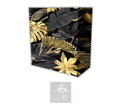 Gold Leaf Lycra DJ Booth Cover