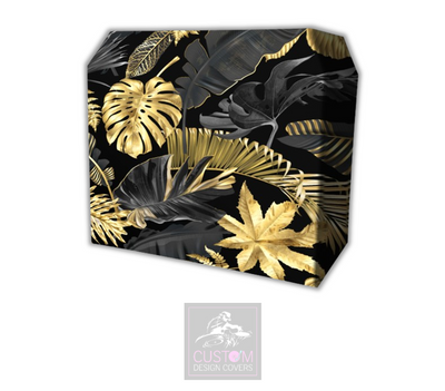 Gold Leaf Lycra DJ Booth Cover