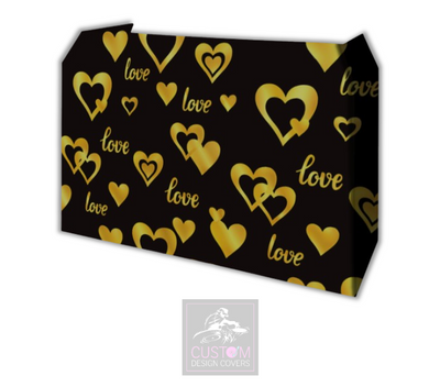 Love & Hearts *GOLD* Lycra DJ Booth Cover