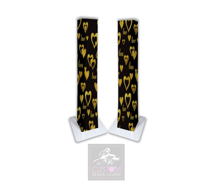 Love & Hearts *GOLD* Lycra DJ Covers (PACKAGE BUNDLE)