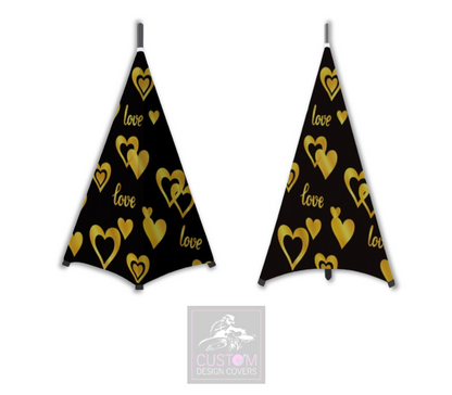 Love & Hearts *GOLD* Lycra DJ Covers (PACKAGE BUNDLE)