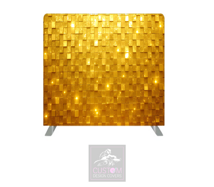 Gold Mosaic Tile Effect Lycra Pillowcase Backdrop Cover