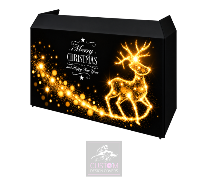 Christmas Reindeer *GOLD* Lycra DJ Booth Cover