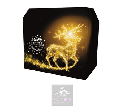 Christmas Reindeer *Gold* Lycra DJ Booth Cover