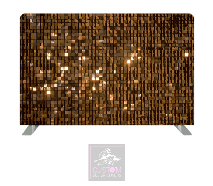 Golden Brown Sequin Effect Lycra Pillowcase Backdrop Cover