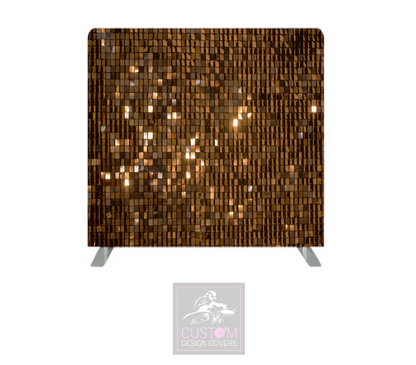 Golden Brown Sequin Effect Lycra Pillowcase Backdrop Cover