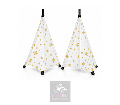 White Christmas *Gold* Lycra DJ Covers (PACKAGE BUNDLE)