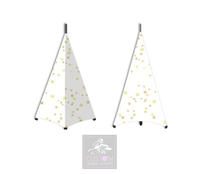 White Christmas *Gold* Lycra DJ Covers (PACKAGE BUNDLE)