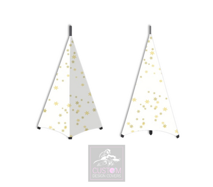 White Christmas *Gold* Lycra DJ Covers (PACKAGE BUNDLE)