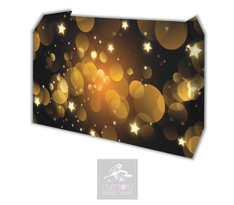 Gold Stars Lycra DJ Booth Cover