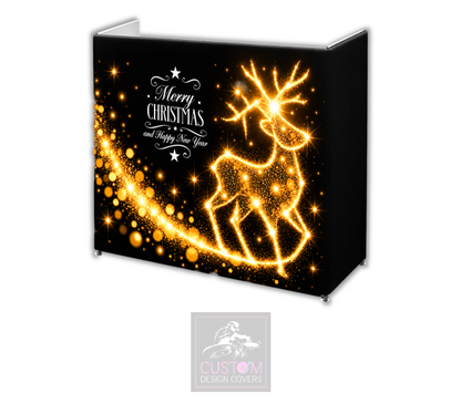 Christmas Reindeer *GOLD* Lycra DJ Booth Cover